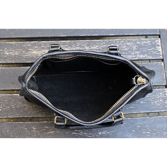 Coach Vintage - 1970s Slim Satchel 9430 Handbag in Black, NYC Factory, Talon ZIp - Picture 9 of 15